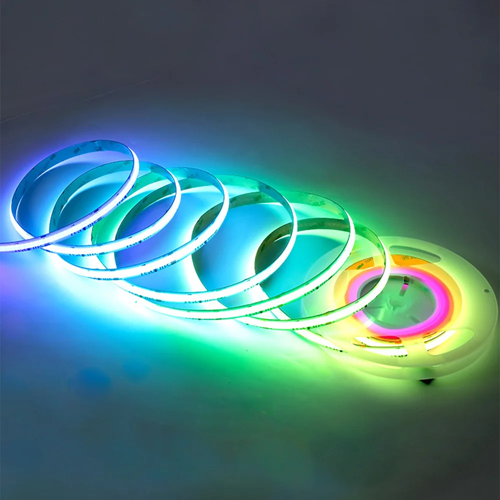 High Quality IP68 Waterproof Rgbw Cob Led Strip 3000K Light 12V 24V 220V Flexible Cob Rgb Led band Strip ruban light