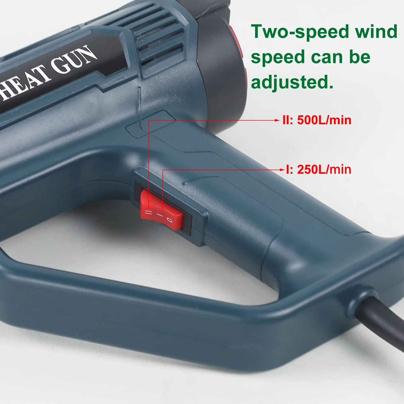 2000W C/F Temperature Regulating Hot Air Gun EU 220V Industrial Head Gun with LCD Display for Remove Old Paint/Shrink PVC