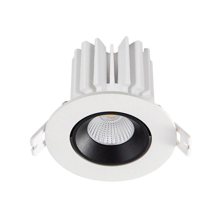 round housing dimmable recessed led downlight 12W 15W australian standard adjustable angle anti glare office downlight