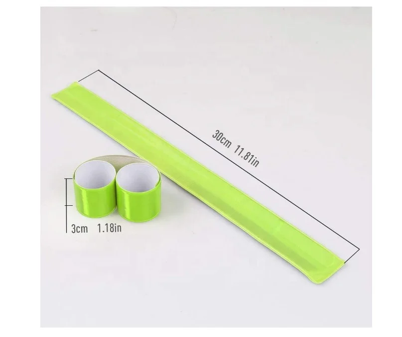 Outdoor luminous wrist band night running light arm belt Reflector Strips Reflective Snap Band Reflective Slap Armbands Bracelet