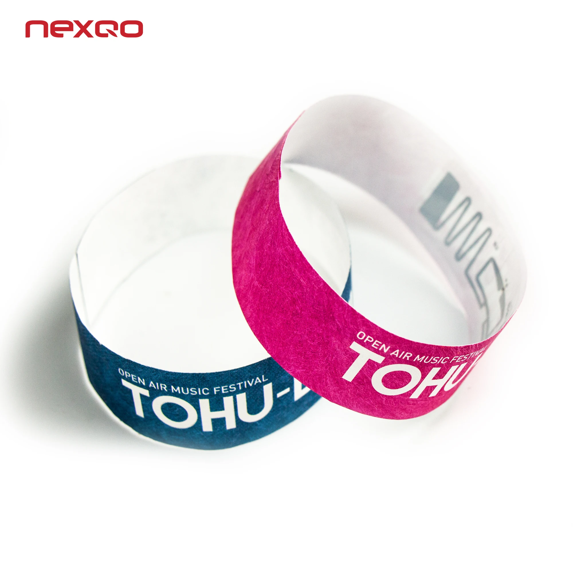 RFID Dupont Paper Disposable Wristband Custom Printing For Festival Event