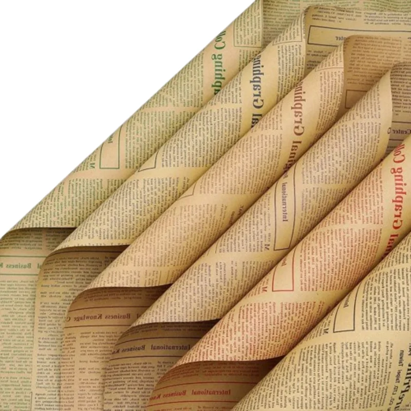 2024 Hot Sale tissue paper folded Bouquet Florist Wrapping Paper Gift Clothing Packing Paper With Gold Foil Logo