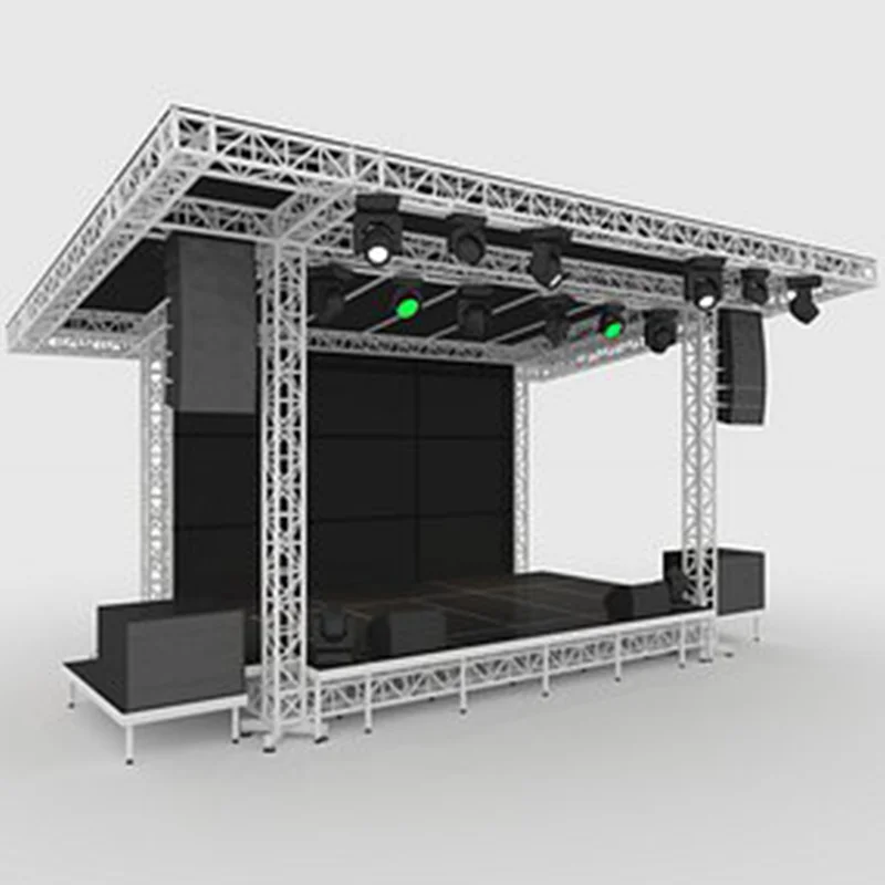 Outdoor LED Screen Mobile Audio DJ Lighting Stage Equipment Professional Custom 290*290mm Lightweight Truss Entertainment