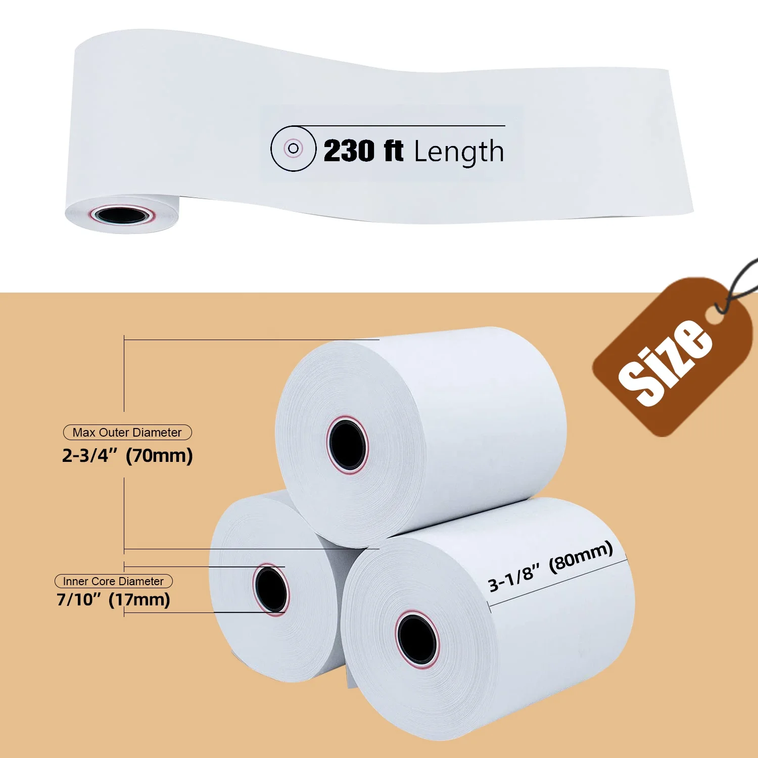 Custom Oem Size Pos Atm 2Inch 1/4 X 50 Thermal Cashier Paper Receipt Small Rolls Paper Spain 50Mm Cash Register Paper
