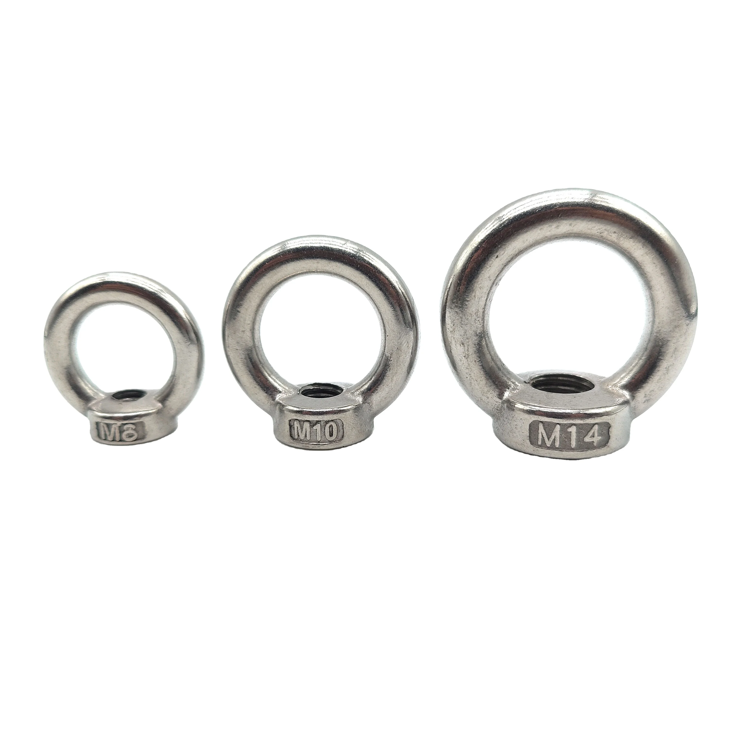DIN582 Lifting Eye Nut High Strength Carbon Steel zinc CNC nut Stainless Steel m6-m100 machinery eye nut