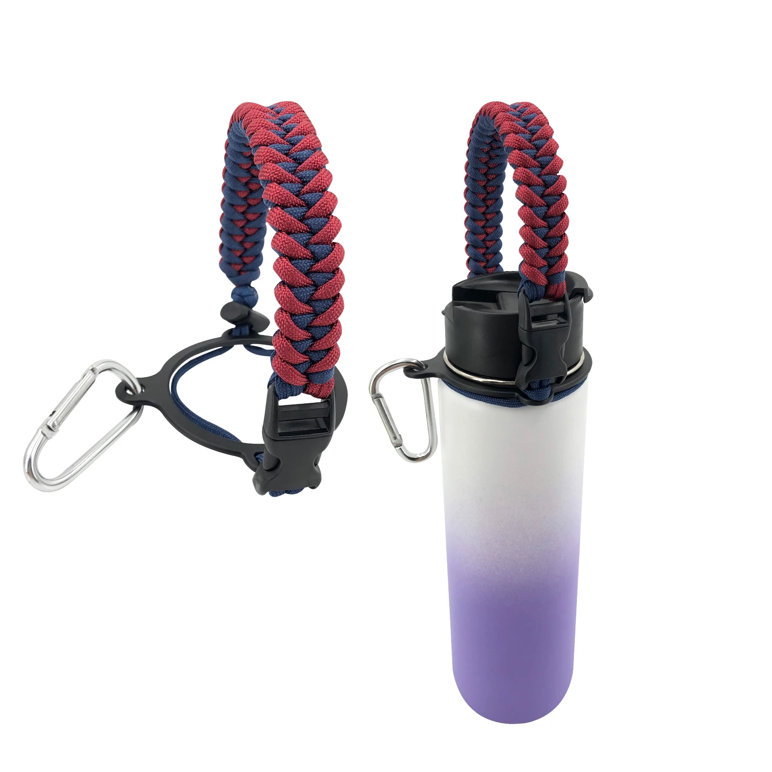 Paracord бутылка для воды ручка Паракорд Браслет ремешок 12-64 унции с широким горлышком