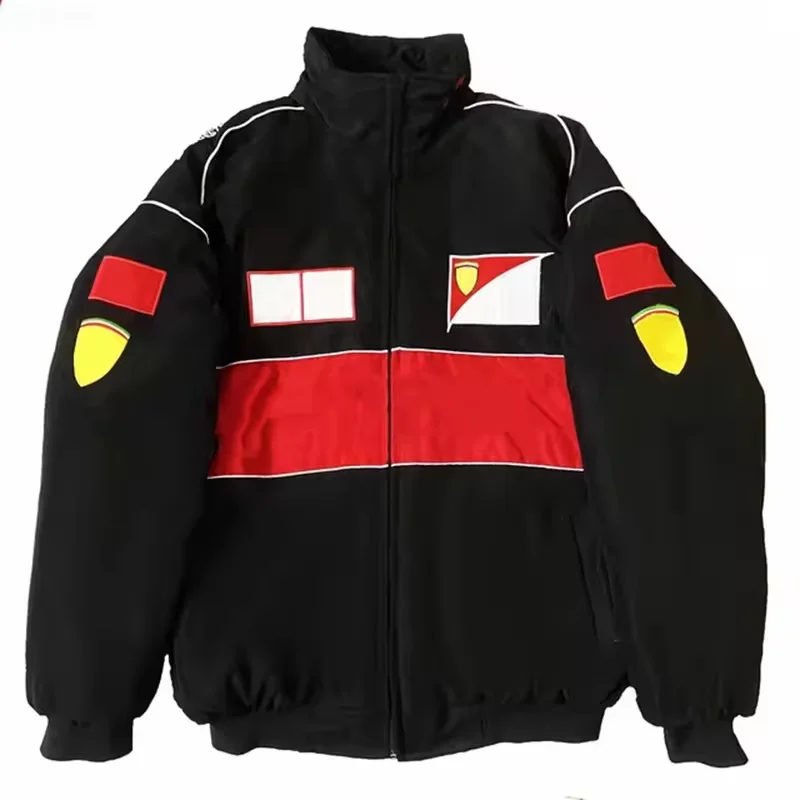 Embroidery Custom OEM Casual Streetwear Car Vintage Racing Jacket Motor Bike Motorcycle Boy Winter bomber f1 Race Jacket for men
