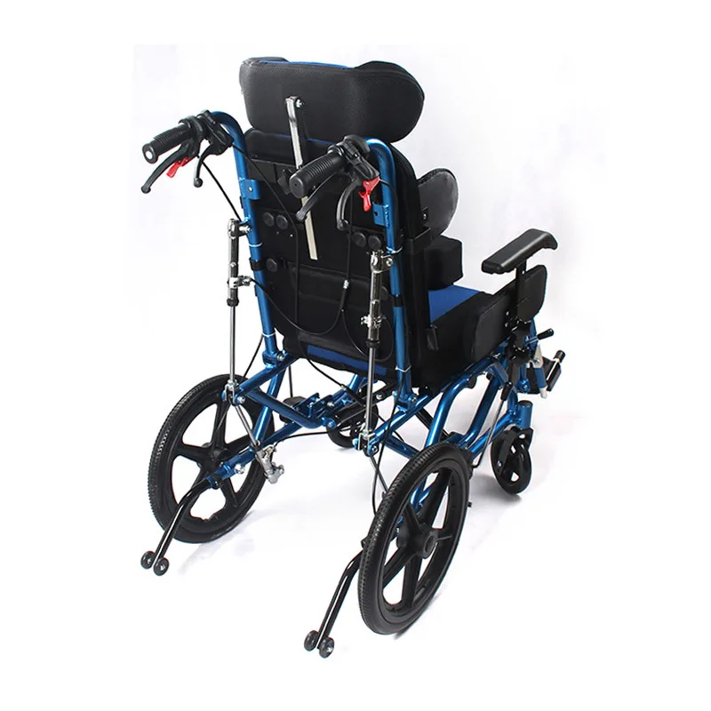 Disabled children with cerebral palsy wheelchair full lying high back multi-functional safety protection  wheelchair