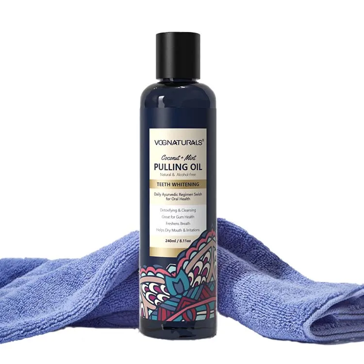 Private Label Coconut Oil Pulling For Teeth, Freshens Breath Teeth Whitening Pulling Oil Mouth Wash