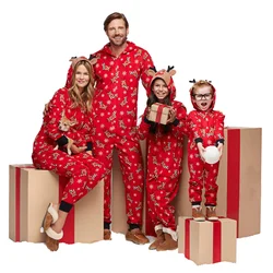 Family Pajamas Jumpsuit Matching Sets Christmas Pajamas Reindeer Family Christmas Onesie Pajamas