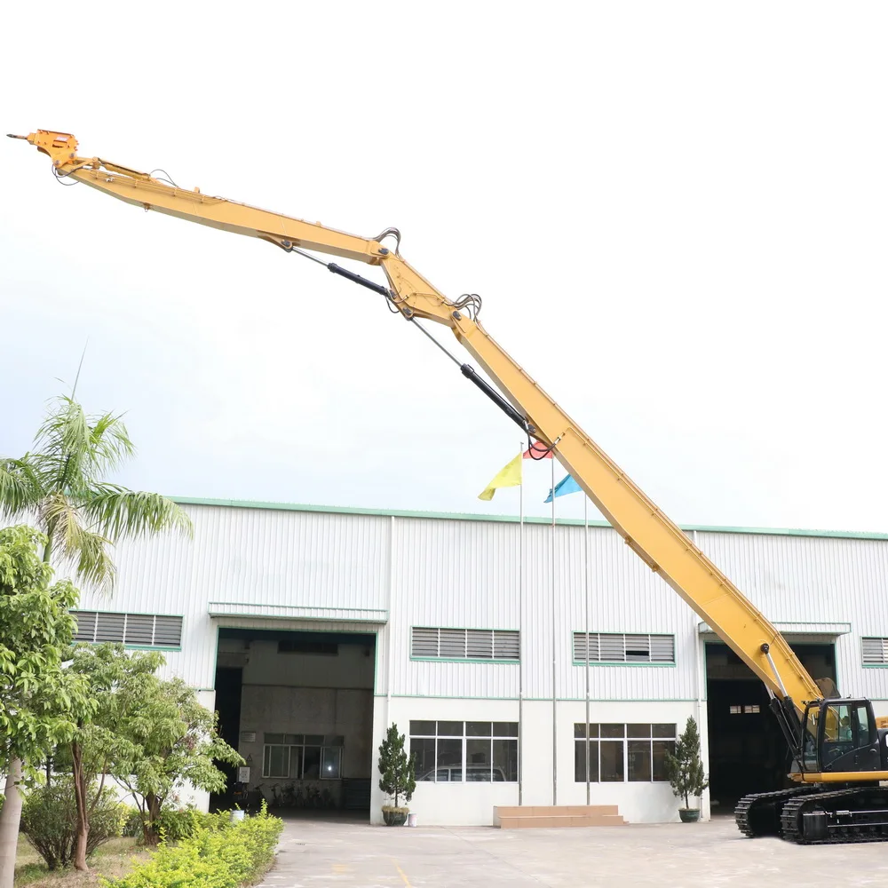 Three stage Long reach high reach building Demolition boom And arm with breaking hammer or hydraulic cutter