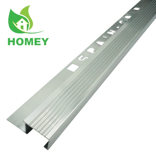 
flexible vynal stairs nose aluminium with pvc insert strip aluminum stair nosing for carpet 