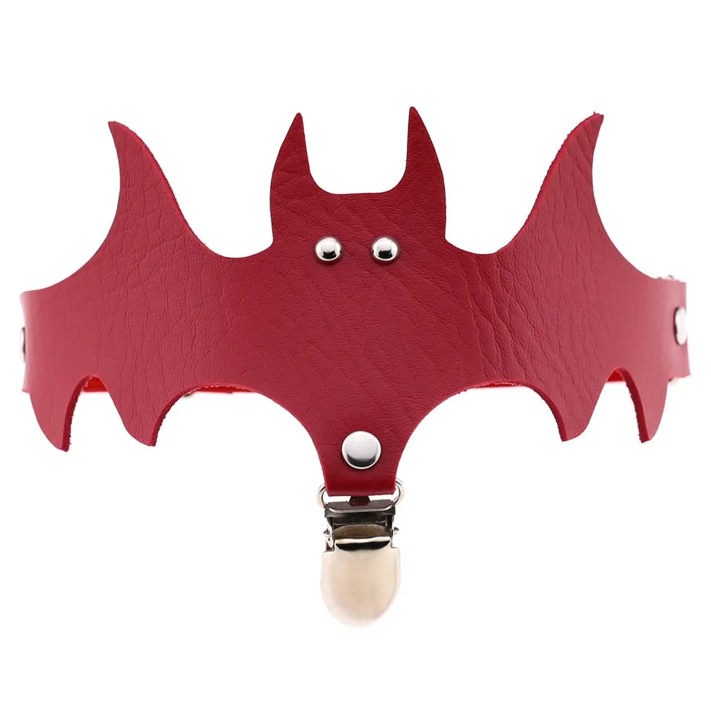 Genya Original character exaggerated Halloween Christmas leg decorations bat wings leather garter socks clip leg ring