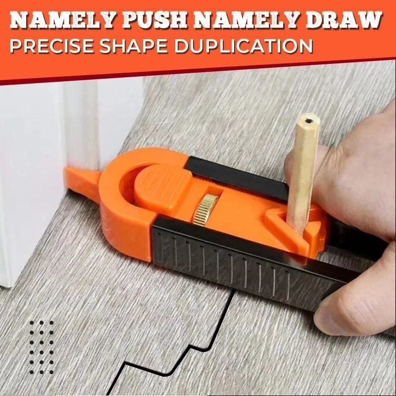 Profile Scribing Ruler Contour Gauge With Lock Adjustable Locking Precise Woodworking Measuring Gauge Measurement Tool