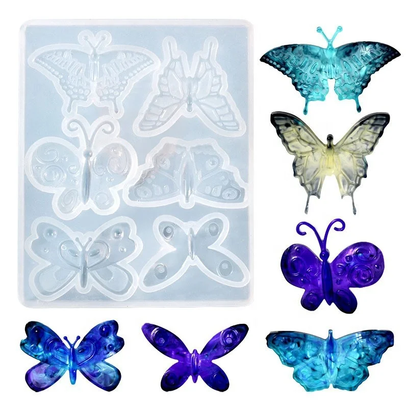 Butterfly Mold Resin Pendant Epoxy Resin Mold Jewelry Silicone Casting Mold for DIY Earrings Necklace Accessories