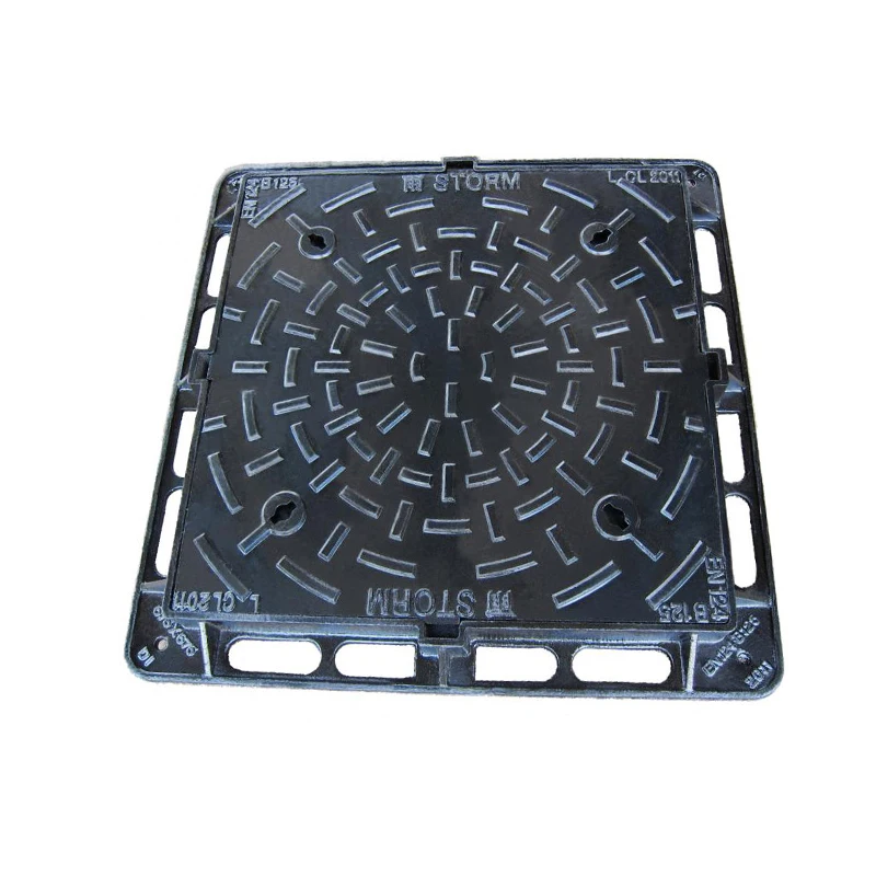Wholesale price Black square round shape sewer covers En 124 europe B125 Ductile Iron Manhole Covers