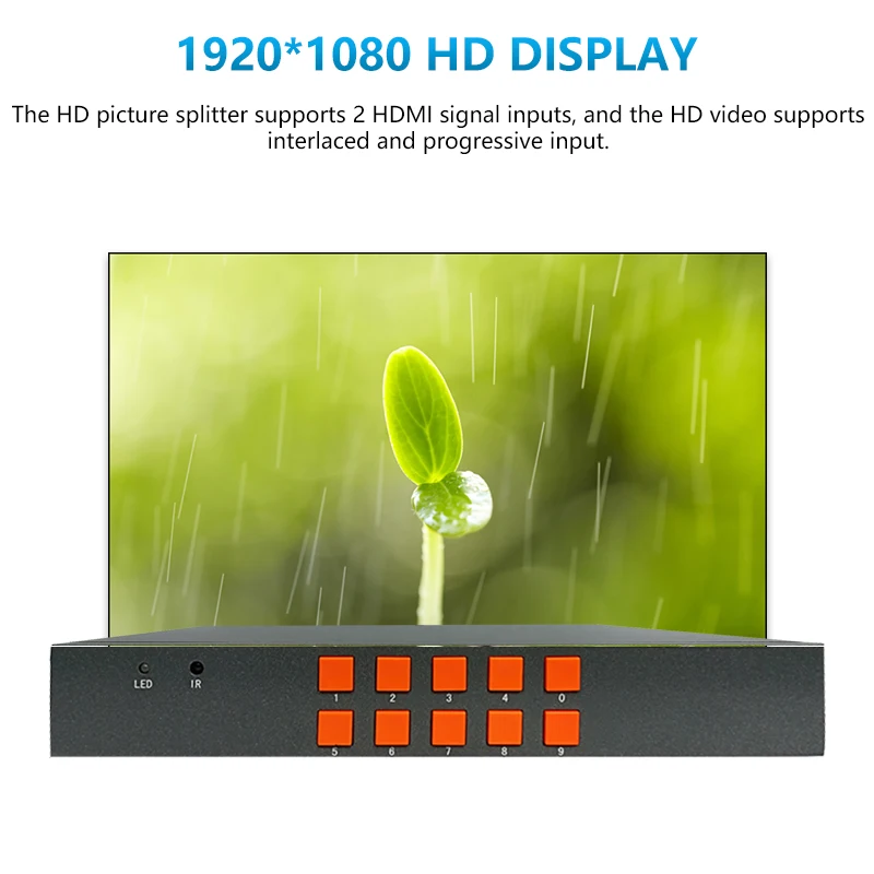 
2 channel VGA BCN video picture processor picture-in-picture 2 in 1 out HD video splitter 