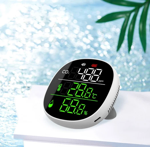 Best Selling  Air Quality Monitor Co2 Meter PM2.5 Pollution Sensor Laser Scattering HCHO TVOC PM2.5 CO2 gas Analyzer OEM