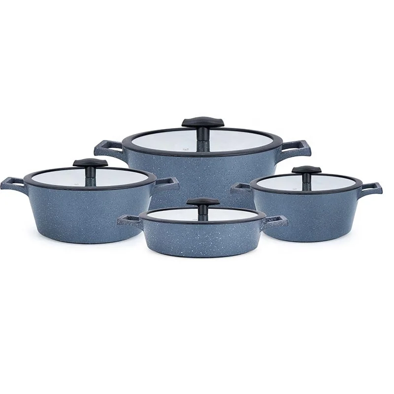 Dutch oven for kitchen Cookware sets Die casting aluminum Cooking Pots and Pans Different sizes casserole with non-stick coating