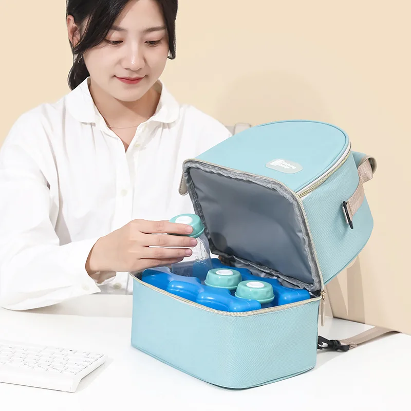 Travel Portable Waterproof Mini Freezer Mommy Breast Milk Cooler Backpack Thermal Insulated Baby Bottle Bag for Breast Pump