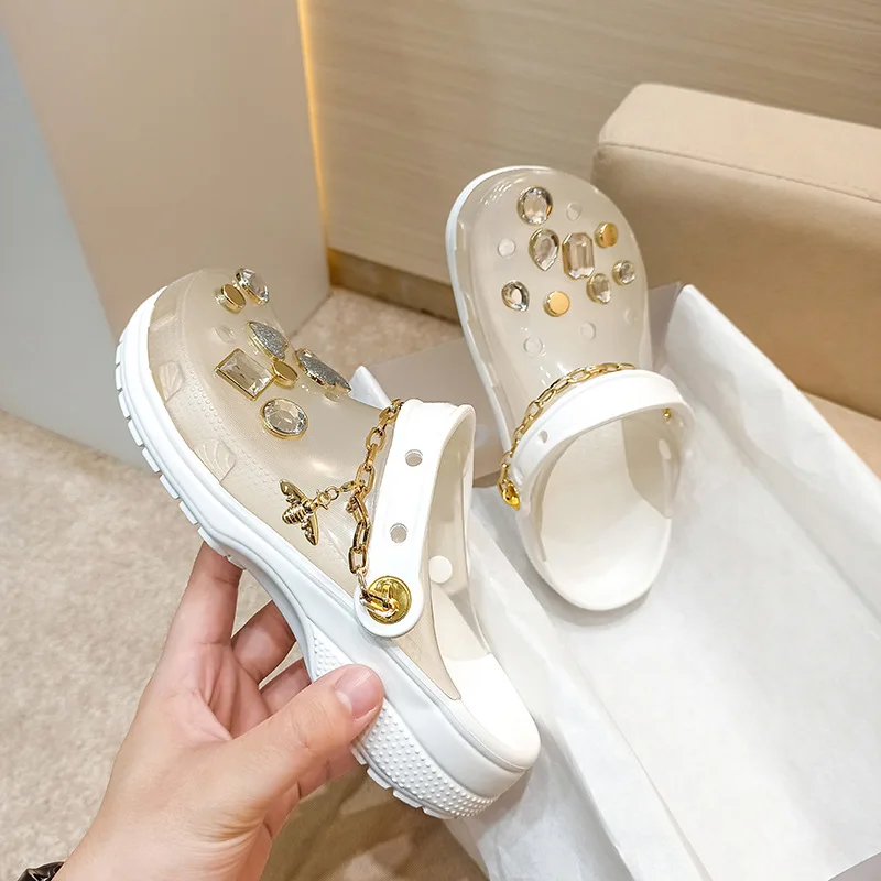  Wholesale Women Platform Clogs Summer High Heel Sandals Slippers Girls Cute Sandal ladies Clog