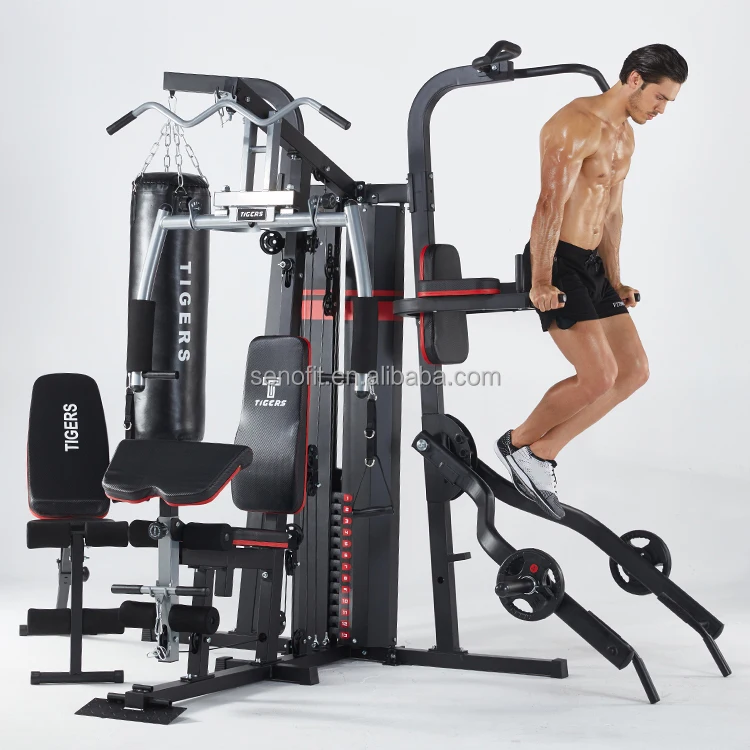 SENAOFIT home trainer body building kraftstation fitness multi gym mutli function station 4 station strength training equipment