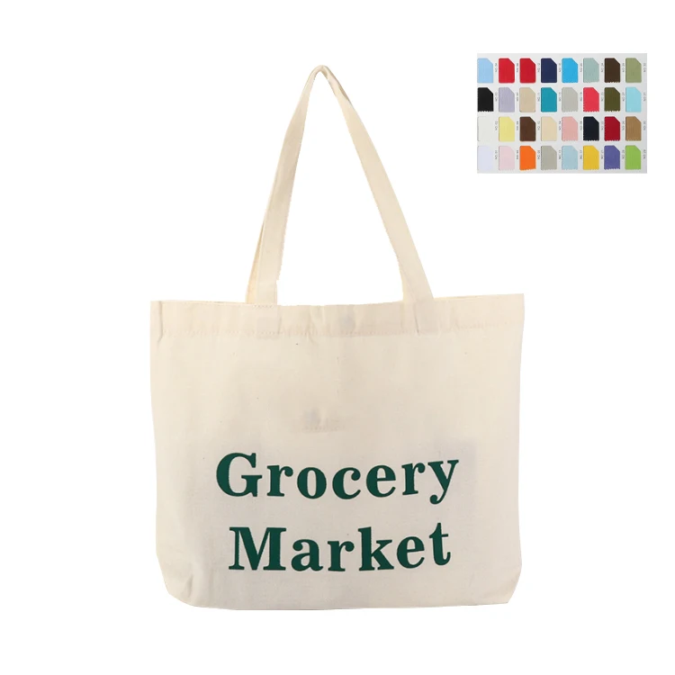 LOW MOQ High Quality Plain Organic Reusable Fashionable Custom Design Print Cotton Canvas Tote Bag Shopping Bag With Logo