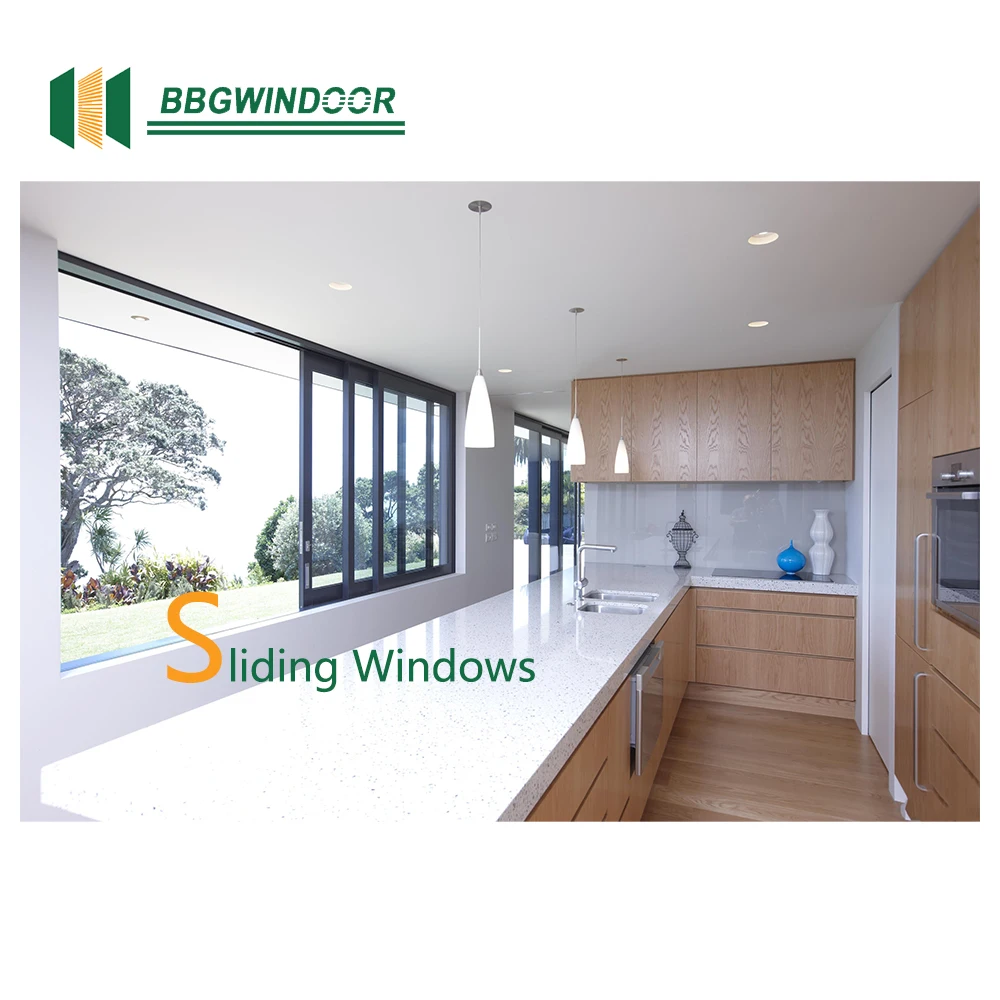Lukliving customized size florida miami dade hurricane approved windows black aluminum sliding windows
