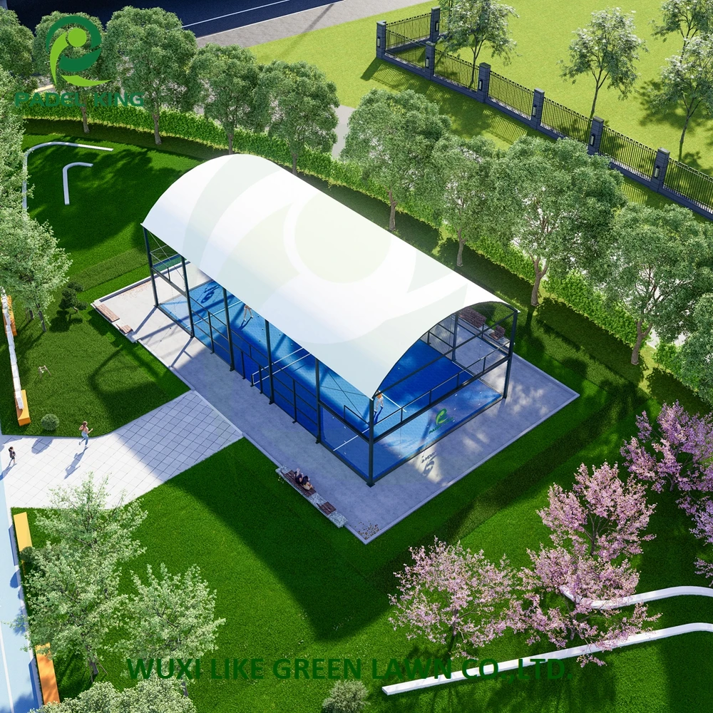 2024 Hot Sale Panoramic Padel Tennis Court and Waterproof Padel Tennis Court Cover together