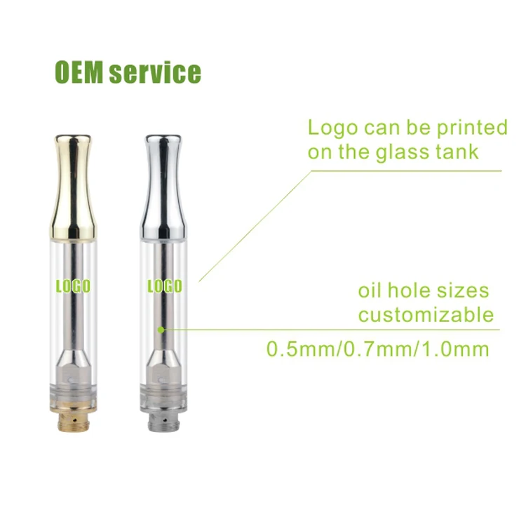 Best quality tank wickless ceramic coil custom vape packaging cbd oil cartridge AC1003 for cbd vape tank