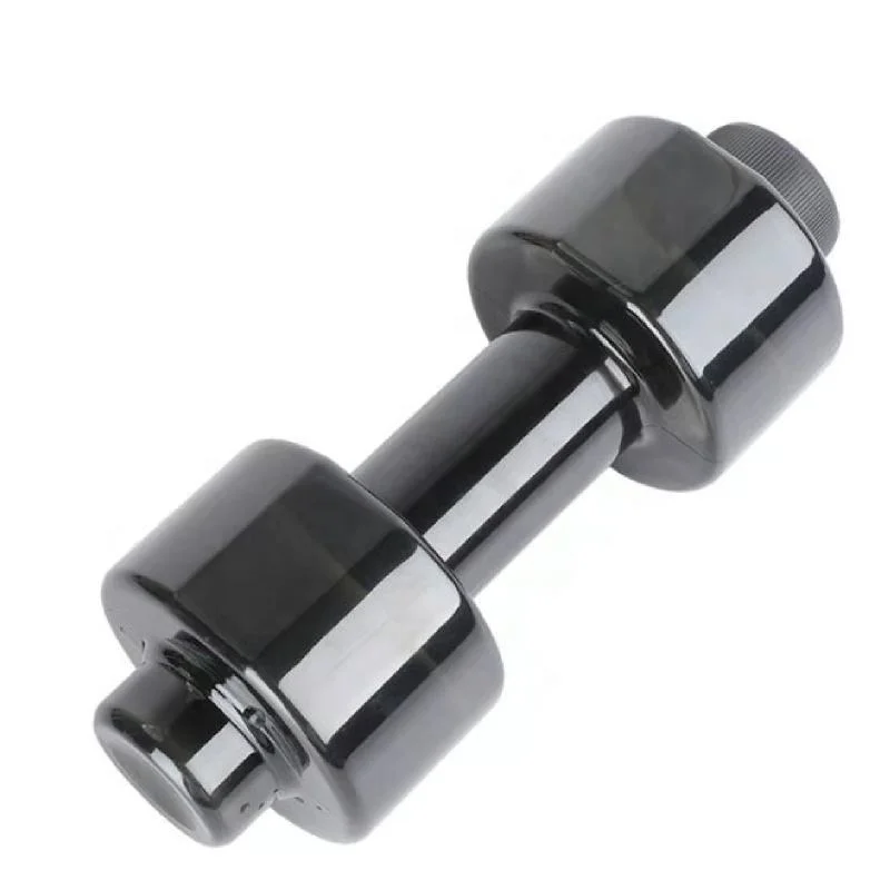 Custom Big Capacity PET Plastic Sports Gym Weight Lifting Hex Dumbbells Shape Drinking Water Bottles