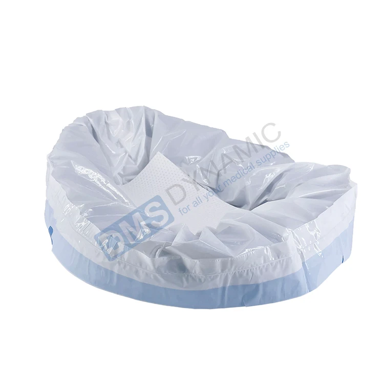 Disposable plastic bedpan liner with super absorbent pad portable toilet bags for hospital nursing home outdoor camping