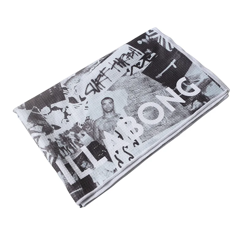 Custom printing 300gsm microfiber waffle bath towel