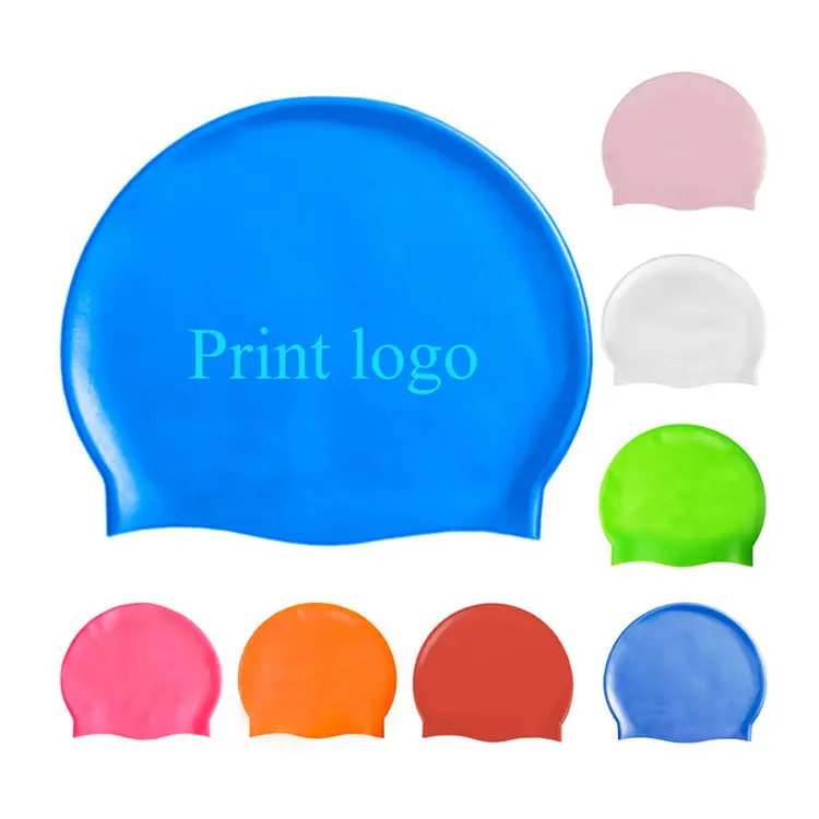 Customize Cartoon SwimCap, Printing Logo Brand Silicone Swimming Cap Cute Cartoon Style Swim Hat for Boys and Girls