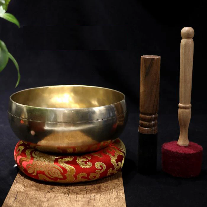Tibetan Meditation Yoga Singing Bowl Set  With  CushioN For Meditation Chakra Healing