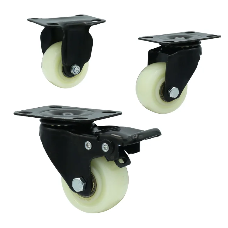 Роликовые колеса 1,5 дюйма 2 дюйма, Нейлоновые Пластиковые Поворотные Ролики 100 мм 63 мм 25 мм