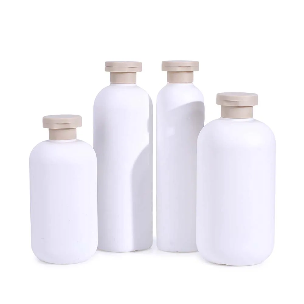 Eco-friendly  green HDPE 200ml 300ml 400ml 500ml Soft Cosmetic Packaging  Body Lotion plastic Shampoo Bottle