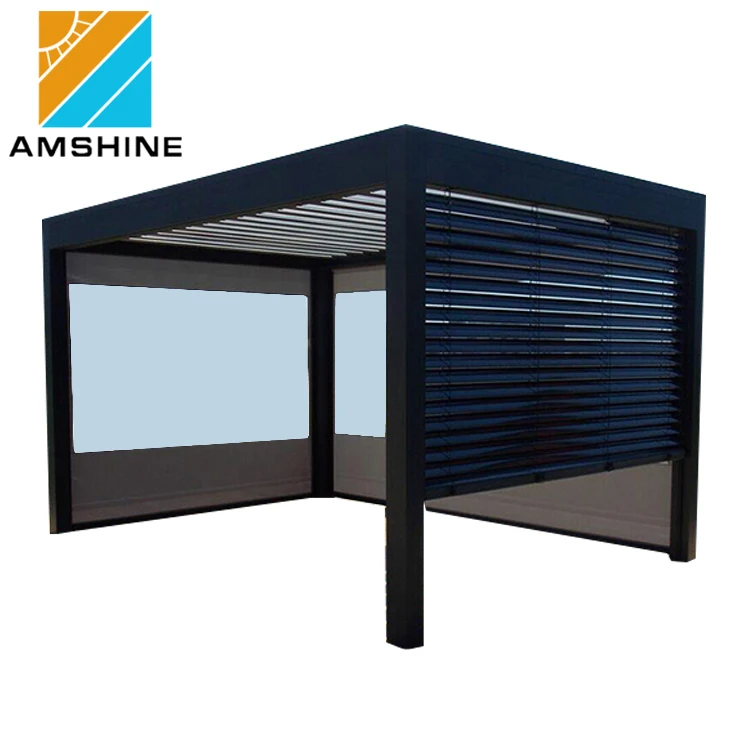 7x4 Easily assembled arches arbours aluminium outdoor pergola bioclimatica with louvers