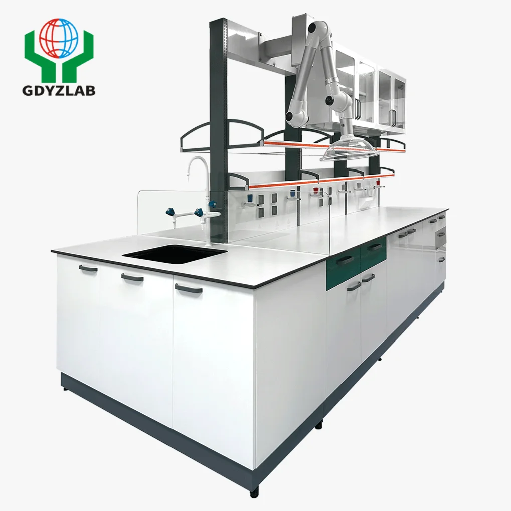 Stainless Steel Working Bench Furniture Island Table  Multifunctional Chemical Resistance Full Island Lab Bench for Lab
