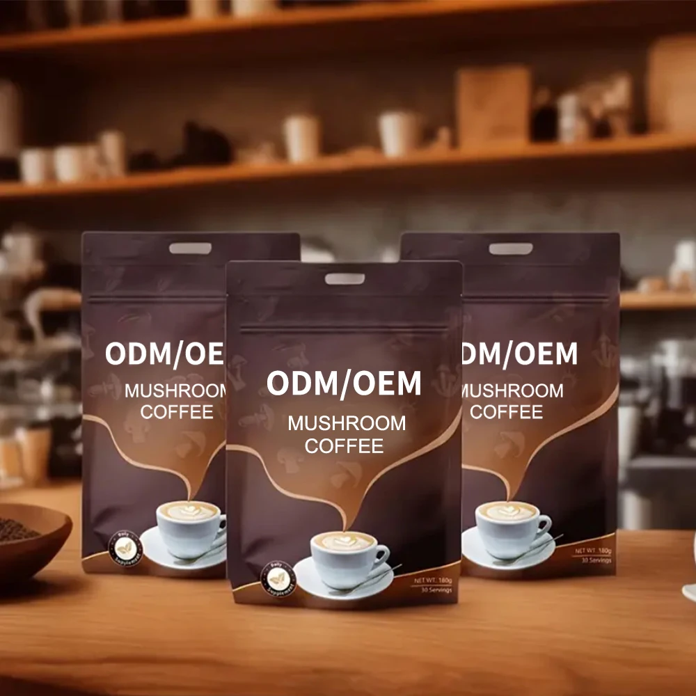 OEM/ODM Factory Customization Classic Espresso mixed coffee lions mane reishi  Best Price For Mushroom Drink coffee