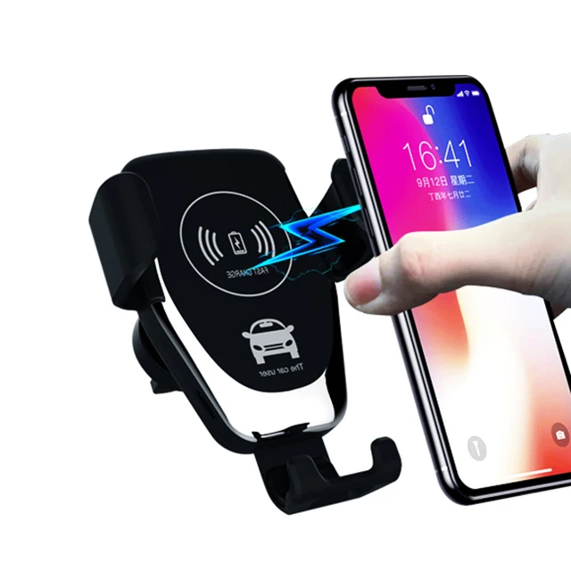 Settpower hot sale Wireless charger car 10W compatible for iPhone sensor bracket infrared sensor supports automatic clamping Q12