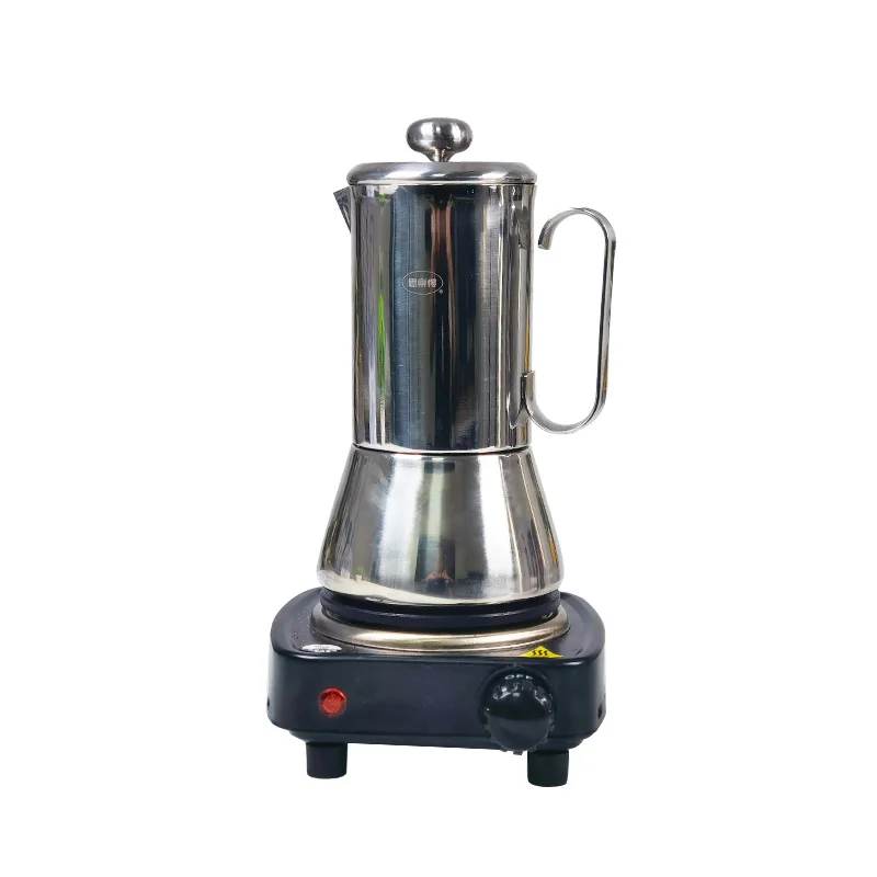 Healthy and durable stainless steel moka pot with 5 years limited warranty