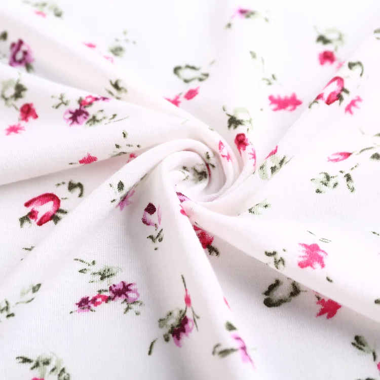 
97polyester 3spandex flower print buy single jersey knitted fabric 