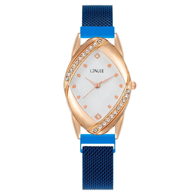 Luxury Diamond Women Fashion Watches Retro Simple Ladies Quartz Wristwatches Simple Crystal Magnetic Mesh Female Watch Clock