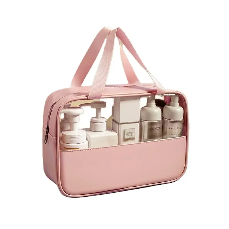 Travel-sized cosmetics & toiletry-Clear Travel Toiletry Bag for Women-Waterproof & Transparent 3-piece set