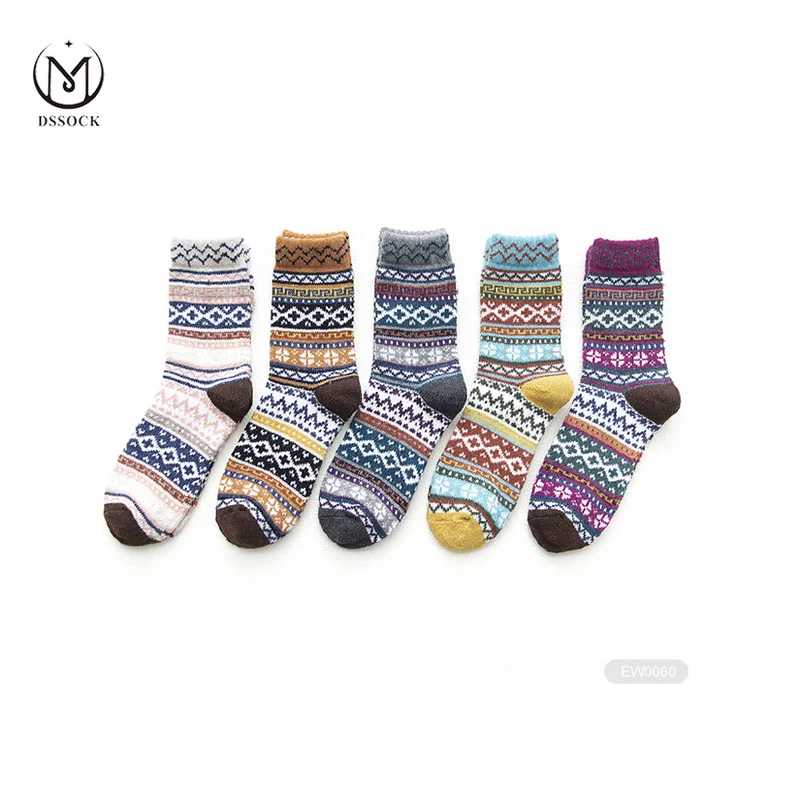 wholesale vintage women socks high quality cotton crew socks for women