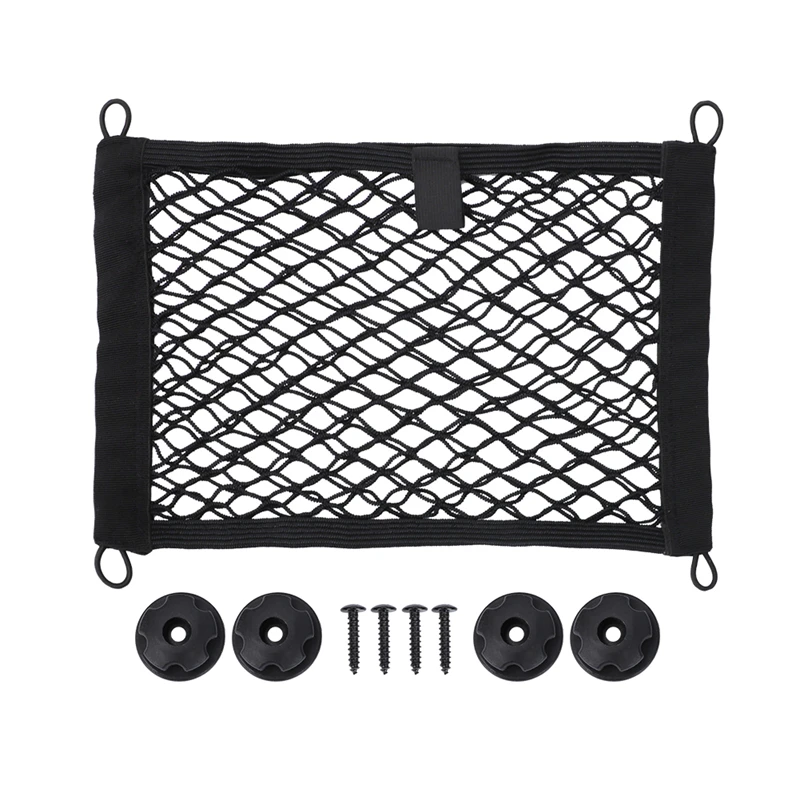 Car Storage Net Elastic String Mesh Seat Back Magic Bag Pocket Auto Accessories For Cargo Van Motorhome Mobile Home Caravan Boat