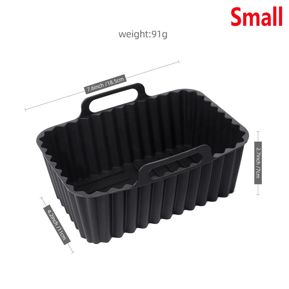 Rectangular Airfryer Silicone Pot Reusable Replacement  Air Fryer Silicone Liners for baking