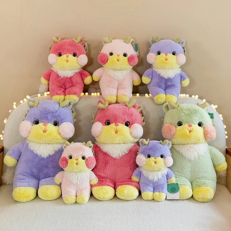 Wholesale creative new cute little hole dragon plush toys bed with sleeping dragon doll custom logo