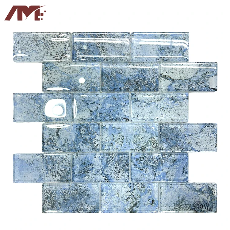 Factory Price Wholesale Bathroom Washroom Outdoor Pool Home Wall Decor Cheap Smooth Surface Tile Crystal Glass Mosaic